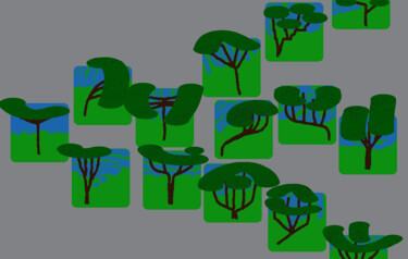 Grafika cyfrowa / sztuka generowana cyfrowo zatytułowany „Landscape Evolution” autorstwa Gerald Shepherd F.F.P.S., Oryginaln…