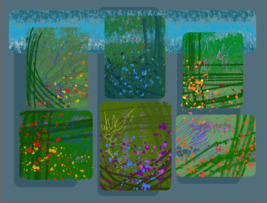 Digitale Kunst mit dem Titel "Encapsulated Garden*" von Gerald Shepherd F.F.P.S., Original-Kunstwerk, Digitale Malerei