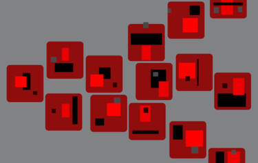 Grafika cyfrowa / sztuka generowana cyfrowo zatytułowany „Red Process” autorstwa Gerald Shepherd F.F.P.S., Oryginalna praca,…