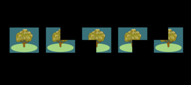 Digitale Kunst mit dem Titel "Tree Sections" von Gerald Shepherd F.F.P.S., Original-Kunstwerk, Digitale Malerei