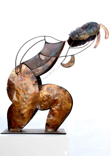 Sculpture titled "Inaya 2" by Gérard Capron (G.CAPRON), Original Artwork, Metals
