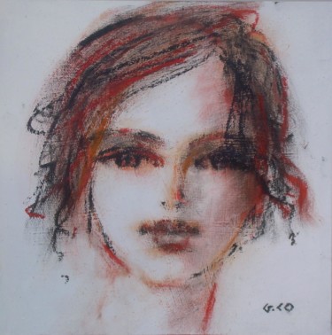 Drawing titled "Visage" by Gérard Cottereau, Original Artwork, Other