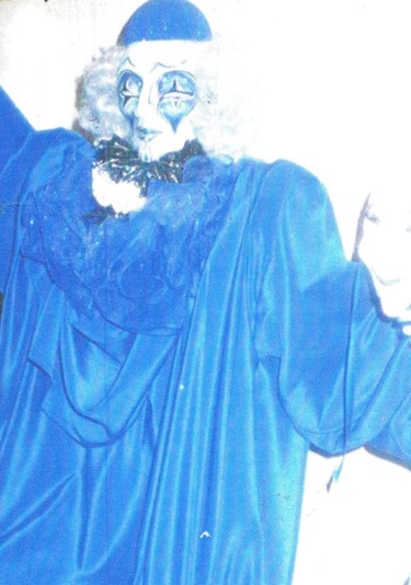 Текстильное искусство под названием "Pierrot bleu" - Gérard Courcelle, Подлинное произведение искусства, Ткань