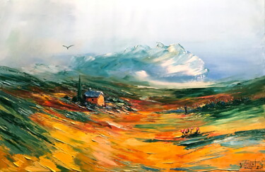 Pintura titulada "Tourmente" por Gérard Crouzet, Obra de arte original, Oleo