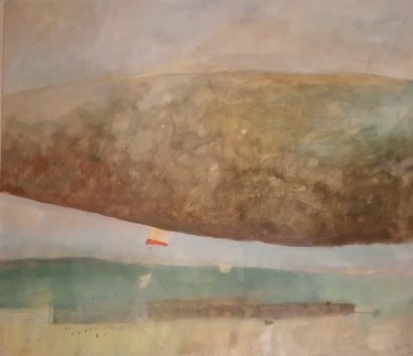 Картина под названием "Tableau 6" - Gérard Cyne, Подлинное произведение искусства, Гуашь Установлен на Деревянная рама для н…