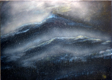 Картина под названием "237 - tombe la neige" - Gdlapalette, Подлинное произведение искусства, Акрил Установлен на Деревянная…