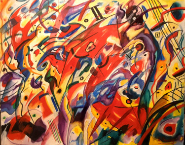 Картина под названием "La folie" - Gérard Favory, Подлинное произведение искусства, Масло Установлен на Деревянная рама для…