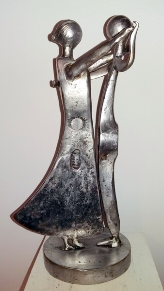 「DANSEURS DE SALON 2…」というタイトルの彫刻 Gerard Lamiによって, オリジナルのアートワーク, 金属