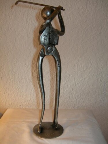 Sculpture intitulée "LE GOLFEUR" par Gerard Lami, Œuvre d'art originale