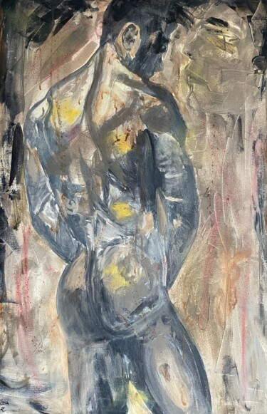 Картина под названием "Marvine" - Gerard Menvussa, Подлинное произведение искусства, Акрил Установлен на Деревянная рама для…