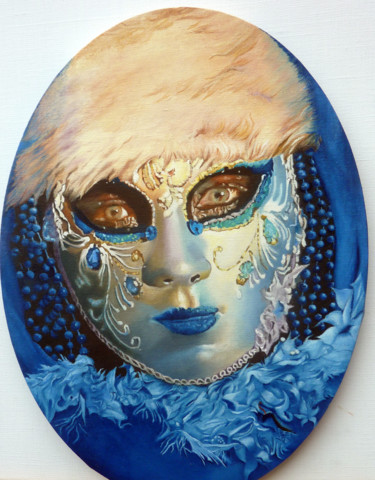 Pintura titulada "venise masque" por Gerard Monborren, Obra de arte original, Otro