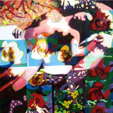 Pintura intitulada "Les fleurs du Mâle…" por Gerard Picard, Obras de arte originais