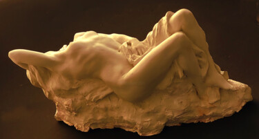 Sculpture titled "PLAISIR" by Gérard Rombi, Original Artwork, Polymer clay