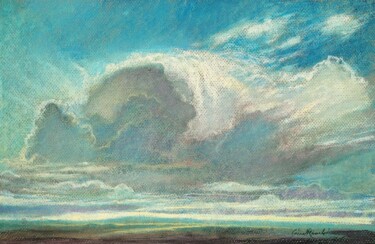 "LE NUAGE" başlıklı Resim Gérard Rombi tarafından, Orijinal sanat, Pastel Karton üzerine monte edilmiş