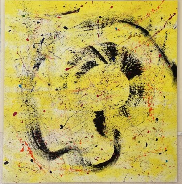 Painting titled "Jaune" by G. Bartist, Original Artwork, Acrylic