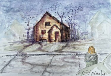 Painting titled "El Pasadizo." by Gerardo Mendoza, Original Artwork, Watercolor