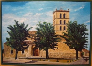 Painting titled "Iglesia Cedillo de…" by Gerardo Rodriguez Granda, Original Artwork, Oil