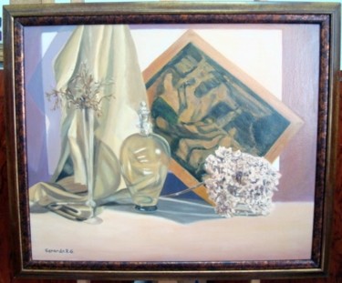Painting titled "Bodegón" by Gerardo Rodriguez Granda, Original Artwork, Oil