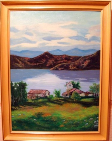 Pintura titulada "Paisaje Asturiano" por Gerardo Rodriguez Granda, Obra de arte original, Oleo