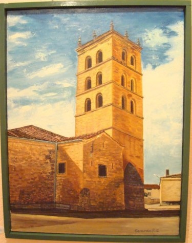 Pintura titulada "Iglesia Cedillo de…" por Gerardo Rodriguez Granda, Obra de arte original, Oleo