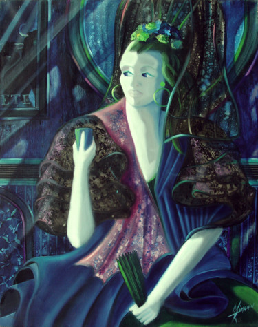 Ζωγραφική με τίτλο "Danseuse Andalouse…" από Gérard Simonin, Αυθεντικά έργα τέχνης, Λάδι