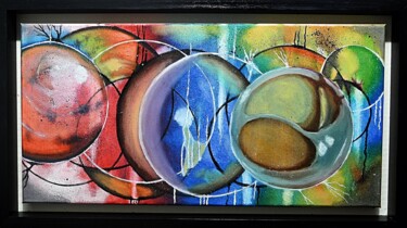 Painting titled "Spheres" by German Bradley, Original Artwork, Oil