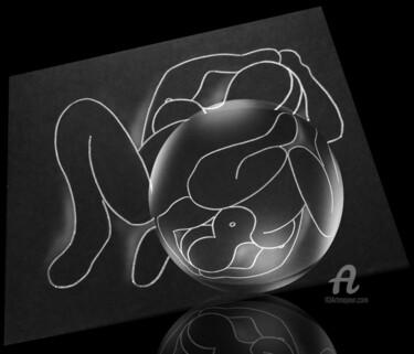 Arts numériques intitulée "Womb" par Germaneart, Œuvre d'art originale, Peinture numérique
