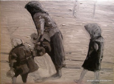Pittura intitolato "el último tren" da Germanrrubio, Opera d'arte originale, Olio