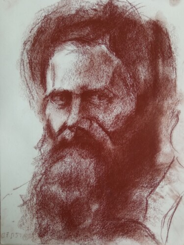 Drawing titled ""Travail académique"" by Gevorg Koninyan, Original Artwork, Pastel