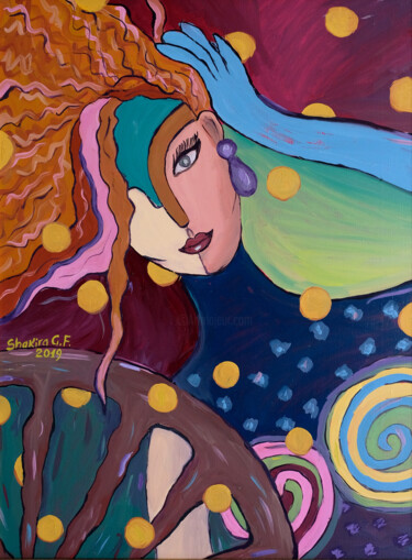 绘画 标题为“"Колесо её фортуна"” 由Gf Shakira, 原创艺术品, 油