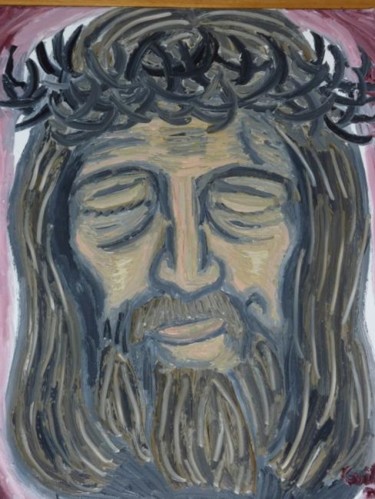 Painting titled "Sainte Face" by Ggf, Original Artwork