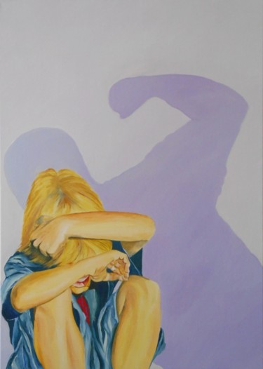 Peinture intitulée "Non s'il te plait" par Ghislaine Driutti, Œuvre d'art originale, Huile