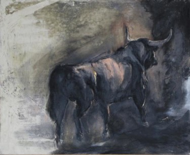 Peinture intitulée "taureau 3" par Anneghelf, Œuvre d'art originale