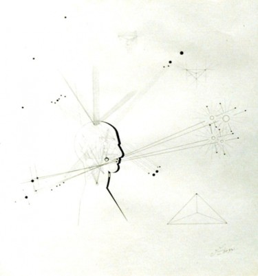 Dessin intitulée "Vision de l'espce" par Ghezzi, Œuvre d'art originale, Autre