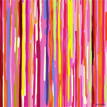 Digitale Kunst mit dem Titel "Art Abstrait N°7" von Ghislaine Chapuis, Original-Kunstwerk, KI-generiertes Bild