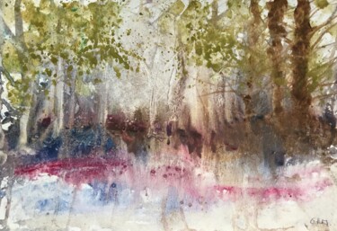 Peinture intitulée "cueillette de champ…" par Ghislaine Rimmen-Mohl, Œuvre d'art originale, Aquarelle