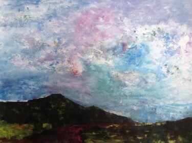 Painting titled "Ciel entre Lorraine…" by Ghislaine Rimmen-Mohl, Original Artwork, Acrylic