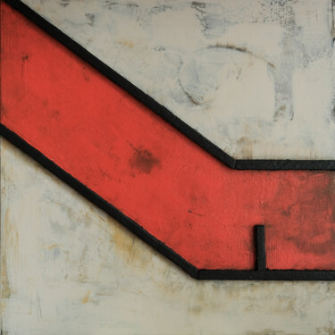 「Red between」というタイトルの絵画 Ghortinによって, オリジナルのアートワーク, アクリル