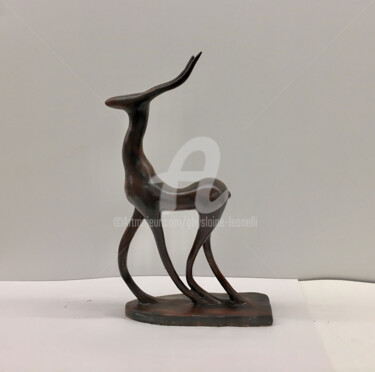 Γλυπτική με τίτλο "Gazelle" από Ghyslaine Leonelli, Αυθεντικά έργα τέχνης, Ρητίνη