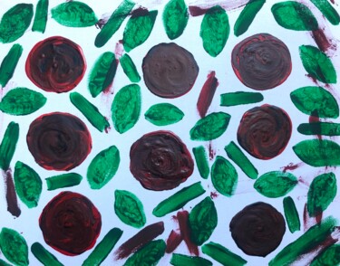 Schilderij getiteld "Black roses" door Giart, Origineel Kunstwerk, Acryl