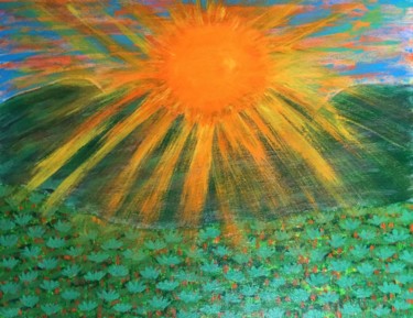 Malerei mit dem Titel "Morning in the Moun…" von Giart, Original-Kunstwerk, Acryl