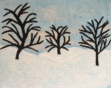 Pittura intitolato "Winter trees" da Giart, Opera d'arte originale, Acrilico