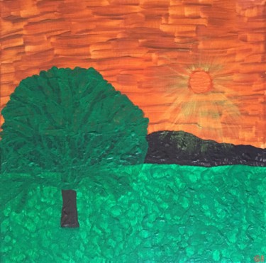 Malerei mit dem Titel "Sunset" von Giart, Original-Kunstwerk, Acryl