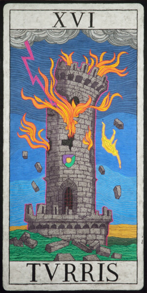 绘画 标题为“The tower” 由Gian Luigi Delpin, 原创艺术品, 丙烯