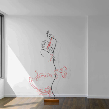 Sculpture titled "Olè!" by Giancarlo Morandi, Original Artwork, Wire