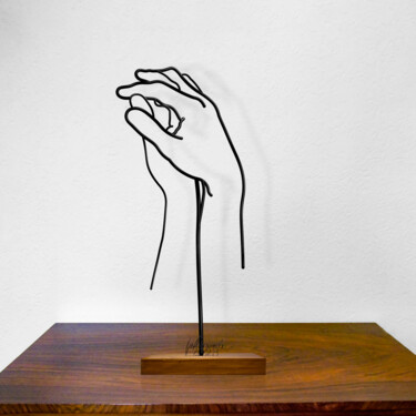 Rzeźba zatytułowany „Mani  3” autorstwa Giancarlo Morandi, Oryginalna praca, Drut