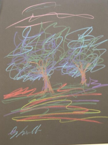 Painting titled "alberi" by Giancarlo Siniscalchi, Original Artwork