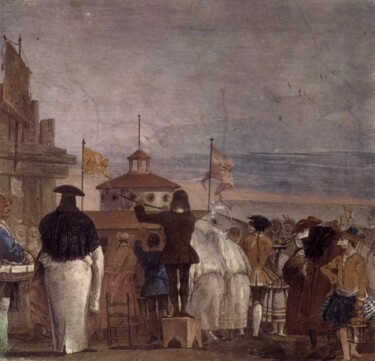 Peinture intitulée "Le Nouveau Monde" par Giandomenico Tiepolo, Œuvre d'art originale, Huile