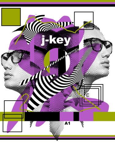 Εκτυπώσεις & Χαρακτικά με τίτλο "J-KEY" από Gianluca Ferreri, Αυθεντικά έργα τέχνης, Ψηφιακή εκτύπωση