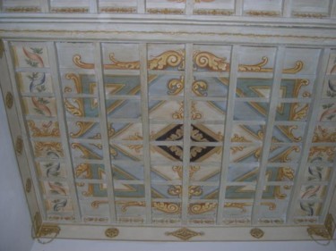 Pittura intitolato "soffitto in legno d…" da Luke, Opera d'arte originale